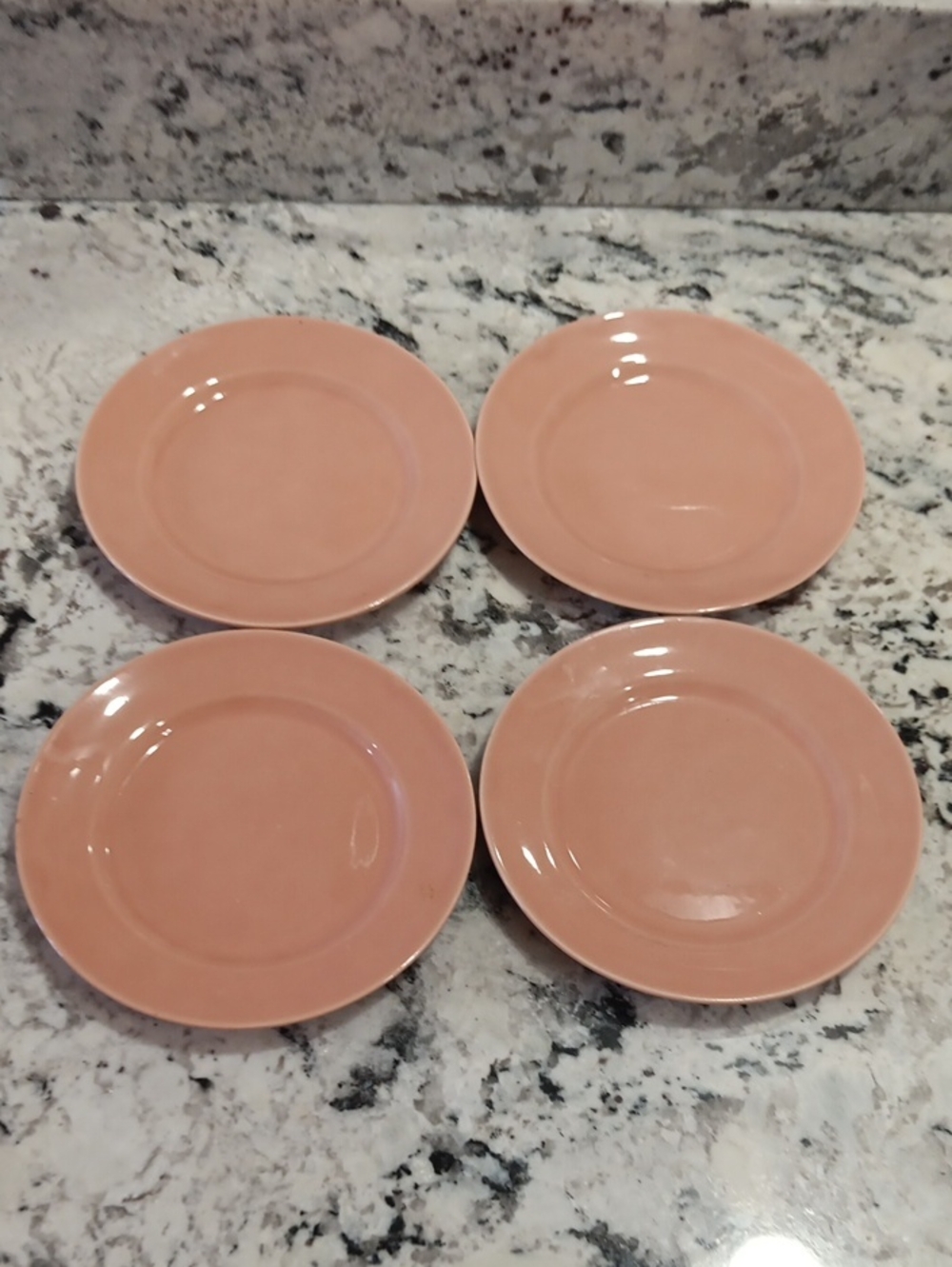 4 Coral Colored Franciscan El Patio Bread & Butter Plate